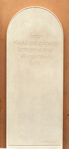 Portland Stone Monument for Soberton Churchyard, Hampshire, for James Stevens Curl, made by John Shaw.