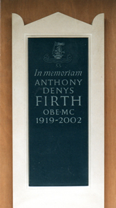 Headstone at Burnham Norton, Norfolk, Welsh Slate in Portland Stone, for Miss Robyn Firth, made by John Shaw.
